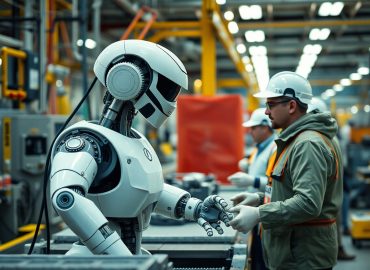 Integrazione di cobot nelle linee di assemblaggio a ciclo continuo. Vantaggi in termini di produttività, sicurezza e flessibilità industriale.